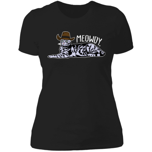 MEOWDY TEXAS CAT Ladies' Boyfriend T-Shirt