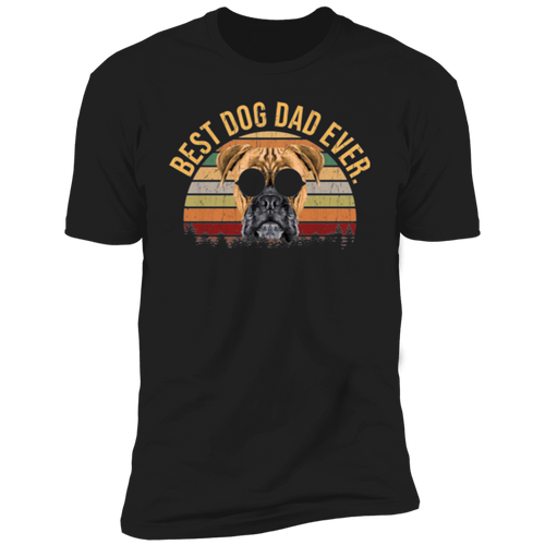 MEN VINTAGE BEST DOG DAD EVER Premium Short Sleeve T-Shirt