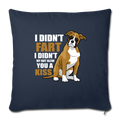 Boxer dog Funny T-shirt for Dog Mom Throw Pillow Cover 17.5” x 17.5” - navy