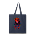Hand painted rottweiler Tote Bag - navy