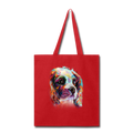 Hand painted cavalier Tote Bag - red