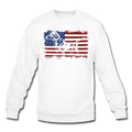 AMERICAN FLAG DACHSHUND Crewneck Sweatshirt - white