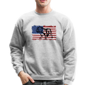 VINTAGE ENGLISH BULLDOG AMERICAN Crewneck Sweatshirt - heather gray