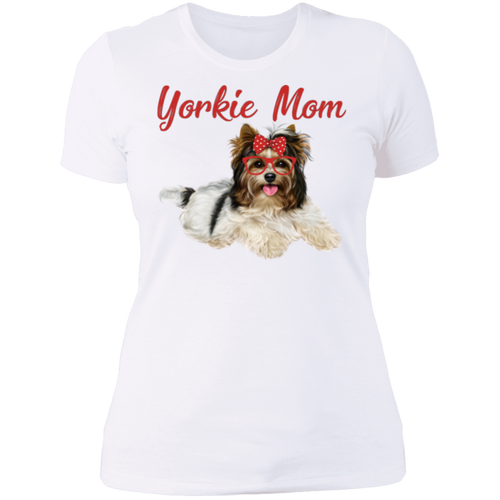 YORKIE MOM Ladies' Boyfriend T-Shirt