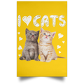 I LOVE CATS Satin Portrait Poster