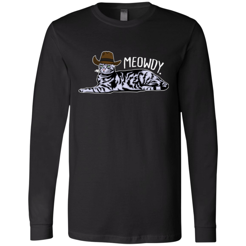 MEOWDY TEXAS CAT Men's Jersey LS T-Shirt
