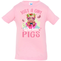 JUST A GIRL WHO LOVES PIGS  Infant Jersey T-Shirt