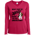 WHAT PART OF AROOO Ladies' LS Performance V-Neck T-Shirt
