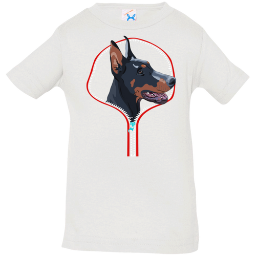 DOBERMAN ZIP-DOWN Infant Jersey T-Shirt