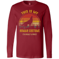 THIS IS MY HUMAN COSTUME Men's Jersey LS T-Shirt