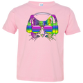 RAINBOW MUSIC CAT Toddler Jersey T-Shirt