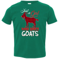 JUST A GIRL WHO LOVES GOATS Toddler Jersey T-Shirt