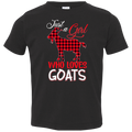 JUST A GIRL WHO LOVES GOATS Toddler Jersey T-Shirt