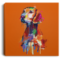 Hand Painted Vizsla Square Canvas .75in Frame