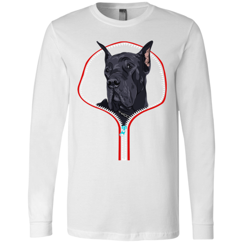 GREAT DANE ZIP-DOWN Men's Jersey LS T-Shirt