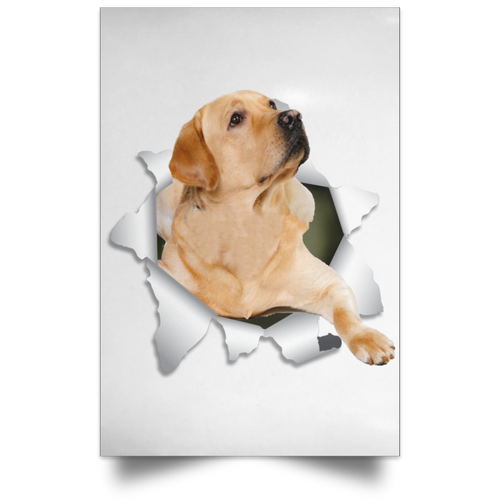 LABRADOR RETRIEVER 3D Satin Portrait Poster