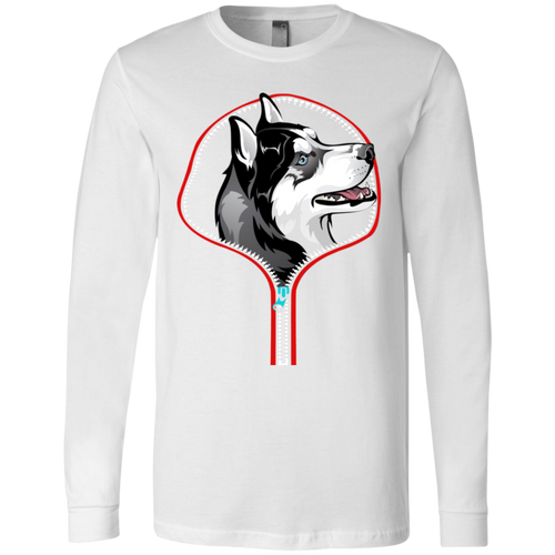 HUSKY ZIP-DOWN Men's Jersey LS T-Shirt