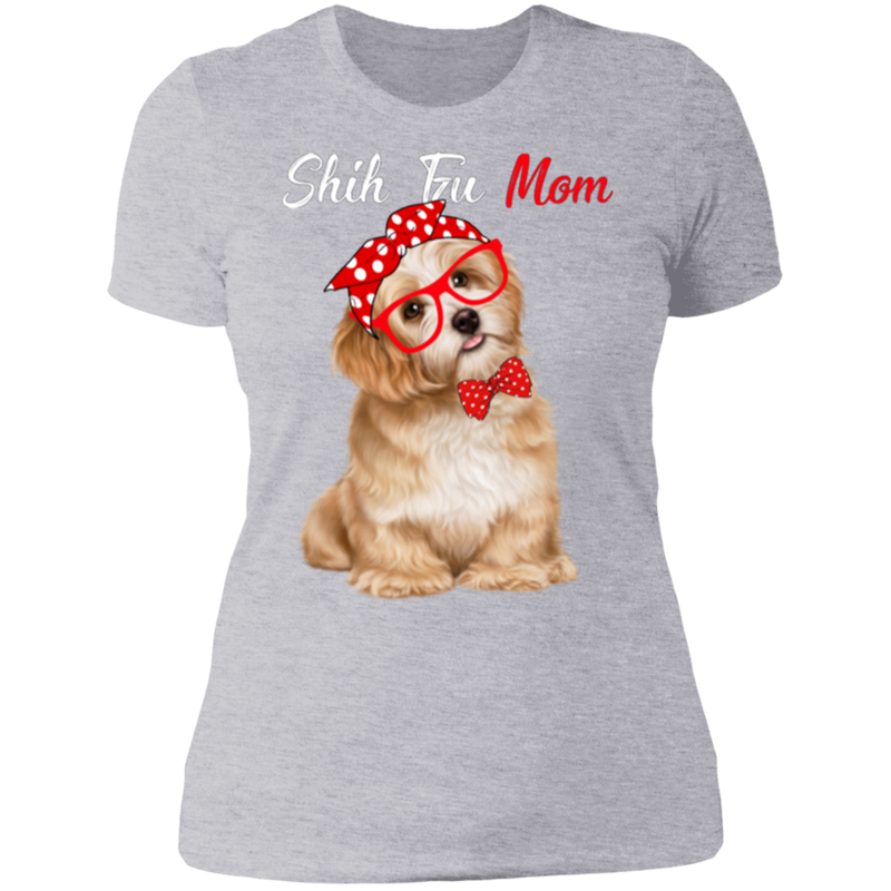 SHIH TZU MOM Ladies' Boyfriend T-Shirt