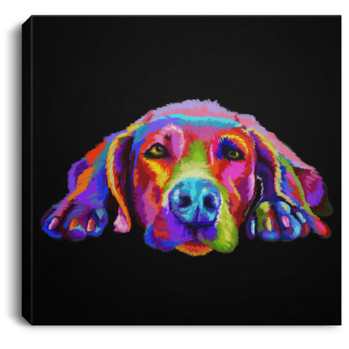 Hand Painted Weimaraners Square Canvas .75in Frame