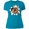 FRENCH BULLDOG 3D Ladies' Boyfriend T-Shirt