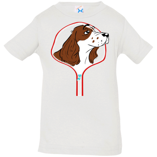 COCKER SPANIEL ZIP-DOWN Infant Jersey T-Shirt