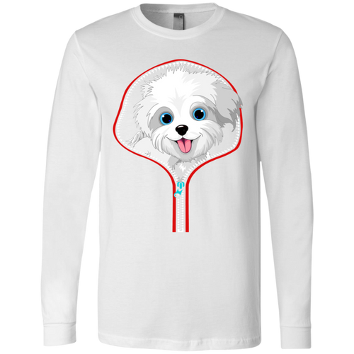 MALTESE ZIP-DOWN Men's Jersey LS T-Shirt