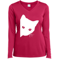 CUTE SPY CAT Ladies' LS Performance V-Neck T-Shirt