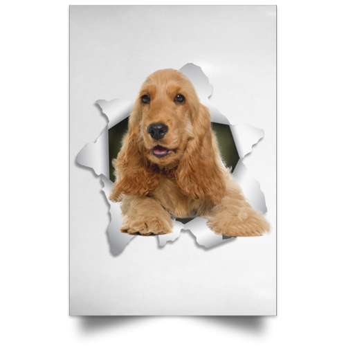 ENGLISH COCKER 3D Satin Portrait Poster