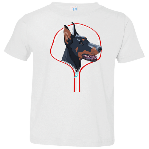 DOBERMAN ZIP-DOWN Toddler Jersey T-Shirt