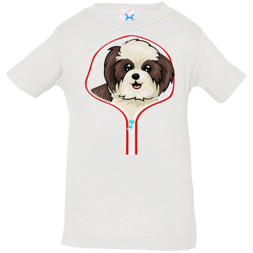 SHIH TZU ZIP-DOWN Infant Jersey T-Shirt