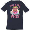 JUST A GIRL WHO LOVES PIGS  Infant Jersey T-Shirt