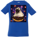 SPACE PUG RIDING DONUTS Infant Jersey T-Shirt