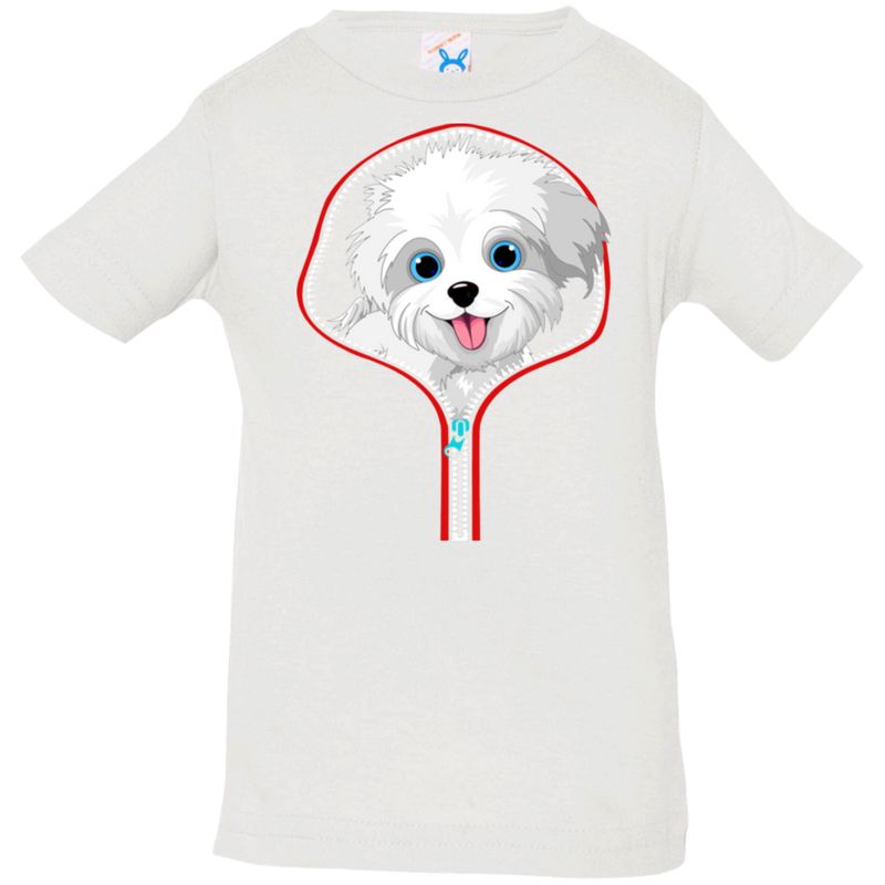 MALTESE ZIP-DOWN Infant Jersey T-Shirt