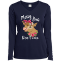 MESSY HAIR DON'T CARE Ladies' LS Performance V-Neck T-Shirt