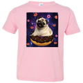 SPACE PUG RIDING DONUTS Toddler Jersey T-Shirt