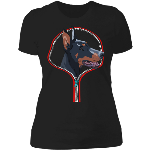 DOBERMAN ZIP-DOWN Ladies' Boyfriend T-Shirt