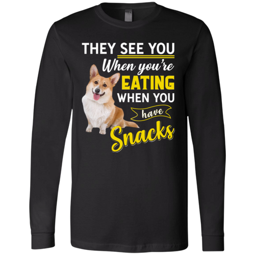 THEY SEE YOU WHEN YOUR'E EATING Men's Jersey LS T-Shirt