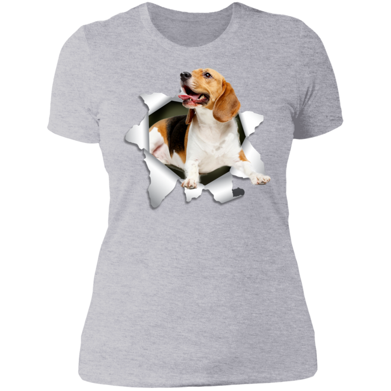 BEAGLE 3D Ladies' Boyfriend T-Shirt