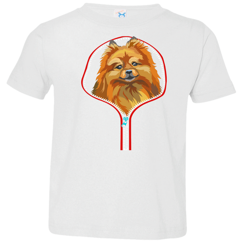 POMERANIAN ZIP-DOWN Toddler Jersey T-Shirt