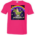 TACO KITTY RAINBOW RIDING T-REX LASER EYED Toddler Jersey T-Shirt