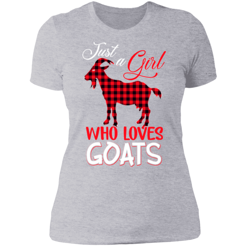 JUST A GIRL WHO LOVES GOATS Ladies' Boyfriend T-Shirt