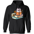 KITTENS CATS TEA AND BOOKS LADIES Pullover Hoodie 8 oz.