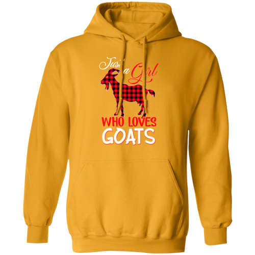 JUST A GIRL WHO LOVES GOATS LADIES Pullover Hoodie 8 oz.