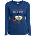 A GOOD DAY STARTS WITH COFFEE Ladies' LS Performance V-Neck T-Shirt
