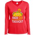 TACO CAT Ladies' LS Performance V-Neck T-Shirt