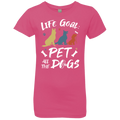 LIFE GOAL PET ALL THE DOG Girls' Princess T-Shirt