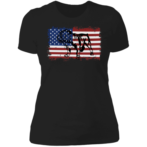 VINTAGE ENGLISH BULLDOG AMERICAN Ladies' Boyfriend T-Shirt