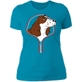 COCKER SPANIEL ZIP-DOWN Ladies' Boyfriend T-Shirt