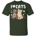 I LOVE CATS Youth 5.3 oz 100% Cotton T-Shirt
