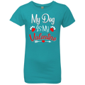 MY DOG IS MY VALENTINE Girls' Princess T-Shirt